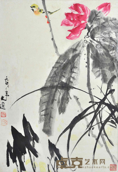 汤文选 花鸟 66×45.5cm 约:2.70平尺