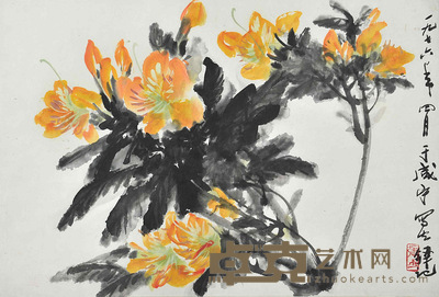张振铎	杜鹃依依 33×49cm 约：1.46平尺