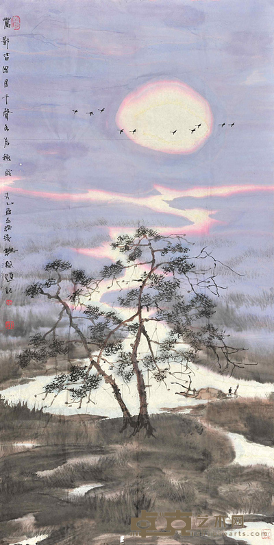 樊枫  万影皆因月 136×68cm 约：8.32平尺