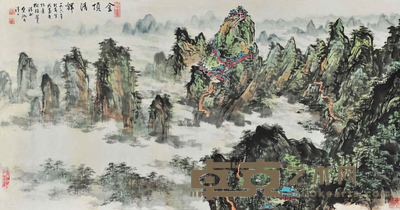 萧采洲 金顶清辉 53×99cm 约:4.72平尺