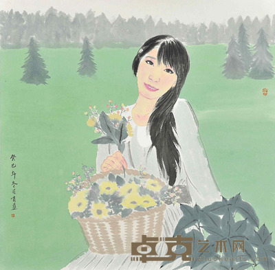 肖蓝 人物 70×70cm 约:4.41平尺