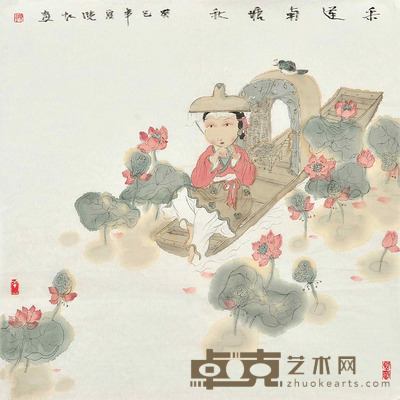 谢晓虹	采莲南塘 51×51cm 约：2.34平尺