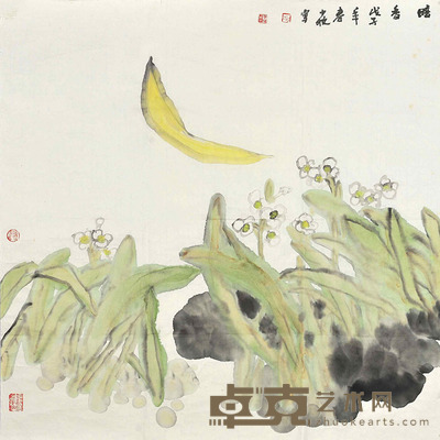 黄少牧 花鸟 68×68cm 约:4.16平尺