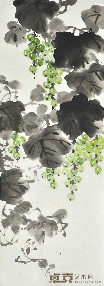 周竹湘 花卉 93×34cm 约:2.85平尺