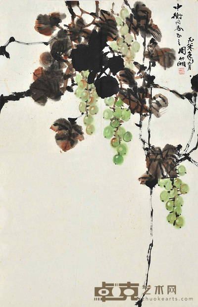 周竹湘	葡萄 68×45cm 约：2.75平尺