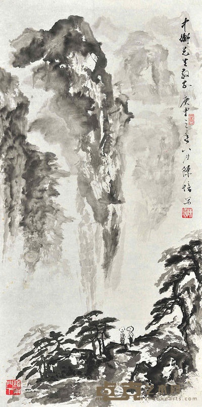 陈培 山水 69×35cm 约:2.17平尺