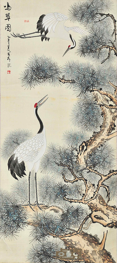 黄文舒 鸣翠图 102×45cm 约:4.13平尺