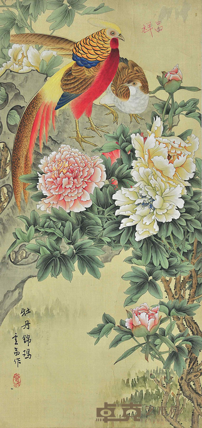 云茜 牡丹锦鸡 104×50cm 约:4.68平尺