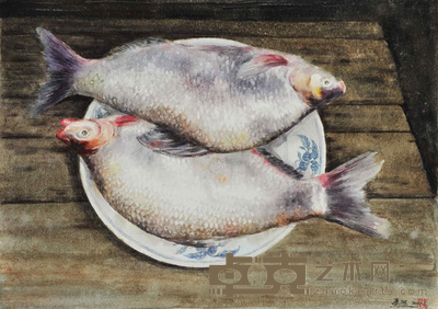 马骏  年年有余 53×73cm 约：3.48平尺