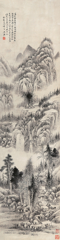 吴历 仿巨然山水 立轴