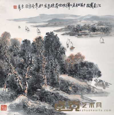 郭公达 江南春色 69×69cm
