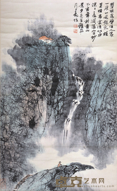 童乃寿 山水 94×58cm