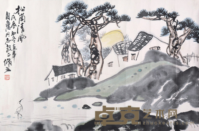 朱修立 松岗清风 44×67cm