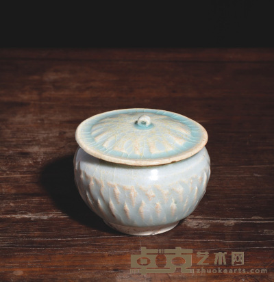 宋　青白瓷湖田窑菠萝罐 高4.6cm 直径6.6cm