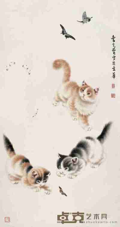 曹克黉 耄耋图 立轴 99×53.5cm