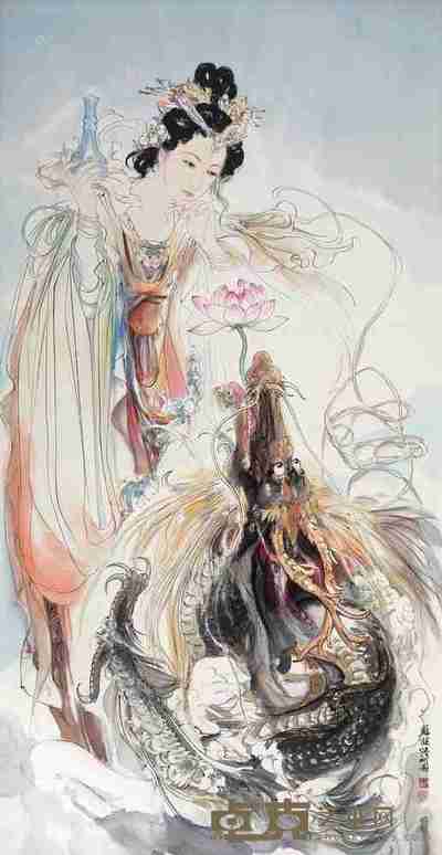 苏维贤 2003年作 天香 镜心 138×68cm