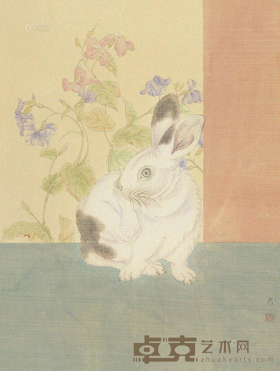 王君 兔子二 镜心 46×34cm