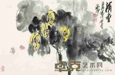 李德甲 辛巳（2001）年作 清香 镜片 45×68cm