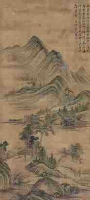 吴历 山水 立轴