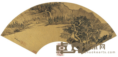 陆 昞  空山望壑图 52.5×18cm