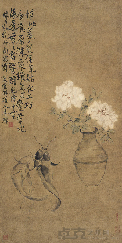 李 鳝   年年富贵图 108×54cm