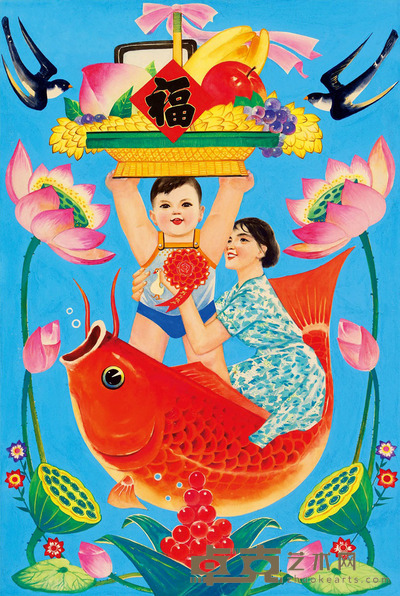 杨春生   家家丰收户户有余 83×55.5cm