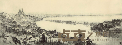 曹剑峰   西湖风景 19×51cm