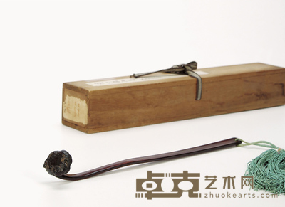 清·竹雕灵芝如意 长:29.8cm