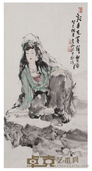 吴韦伽 观自在菩萨宝像 70×35cm