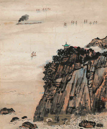 张尔宾 燕子矶 40×34cm