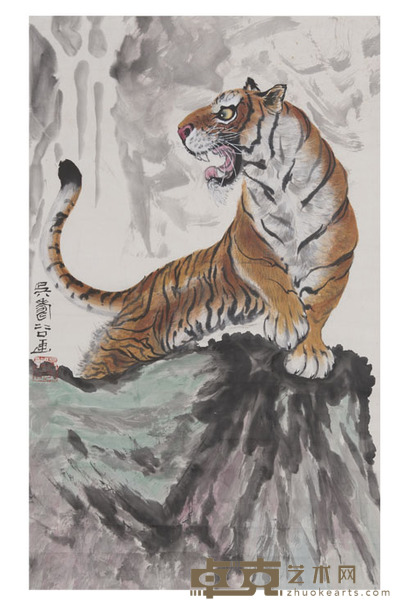 吴寿谷 虎 68×42cm