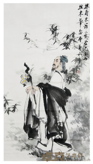 萧和 高士图 84×47cm