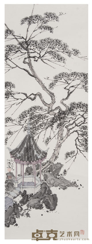 曾立国 松 28×31cm