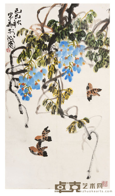 尹光华 花卉 83×46cm