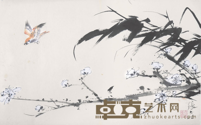 张大壮 花鸟 28×42cm