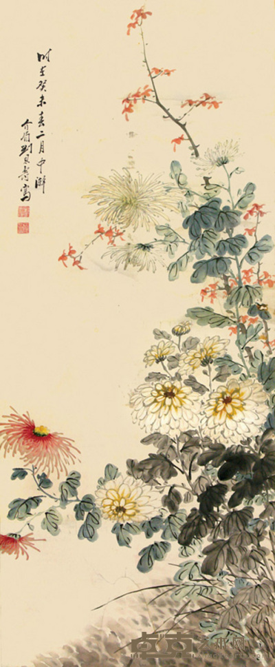 刘恩寿    花卉 83×65cm