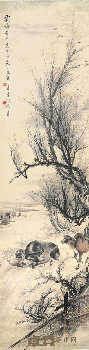 陶景华 牛 143×38cm