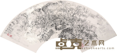 钱瘦铁 惠落听泉 19×55cm