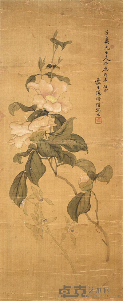 汤霖生 花鸟 60×25cm