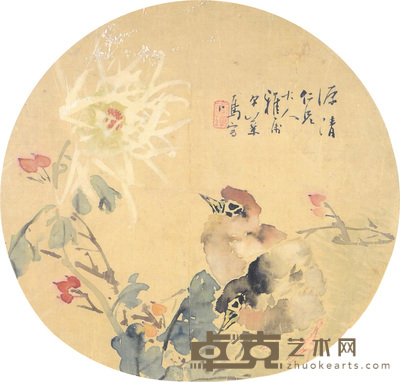 叶鸣 花鸟 d:23cm