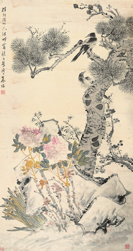 朱梦庐    花鸟