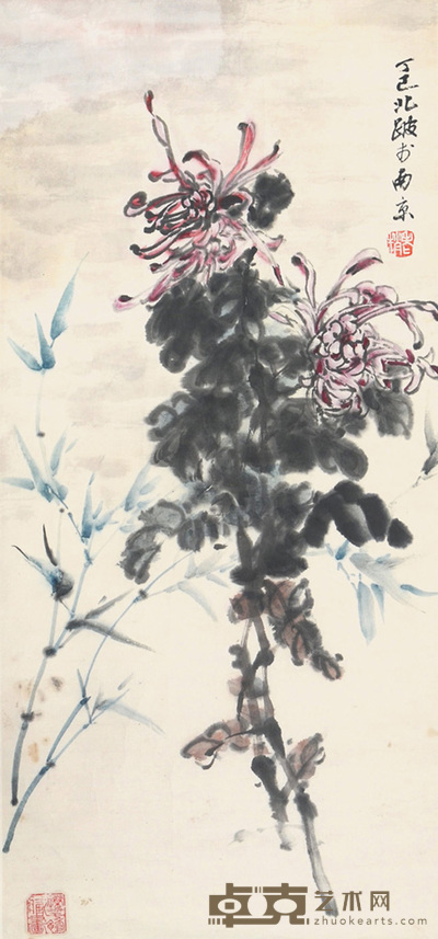 赵良翰 菊 73×34cm