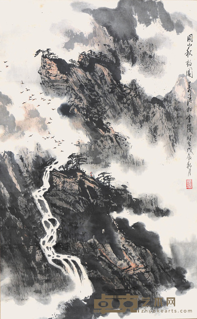 魏万清 山水 74×47cm