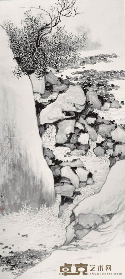 曾立国 山水 44×95cm