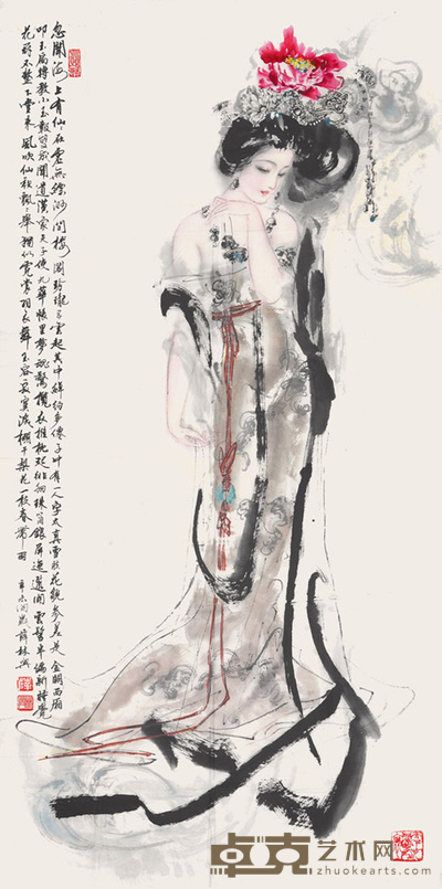 薛林兴 仕女 136×68cm