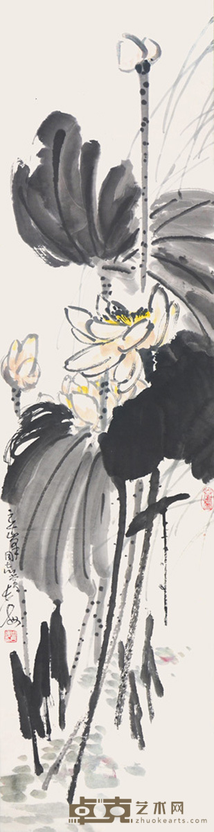 周长海 荷 134×34cm