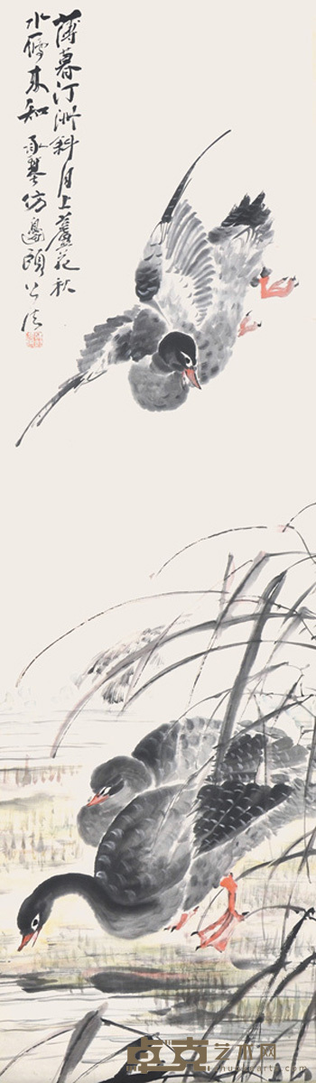 承基 花鸟 156×44cm