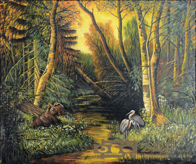 任红霞 苍鹭 50×60cm