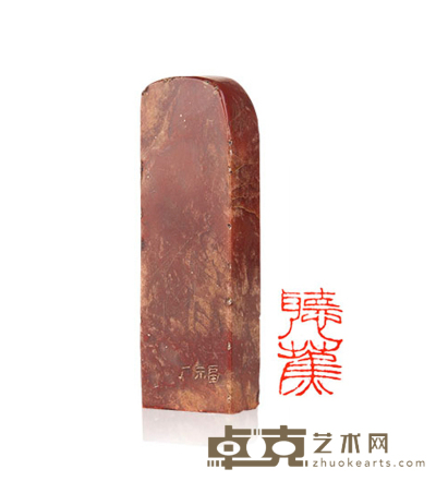 旧寿山石印章 7.1×2.2×1.3cm