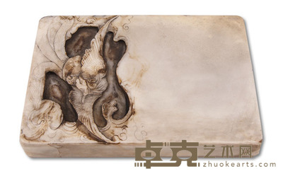 明中期 凤池白端砚 19.5×13.5×2.7cm
